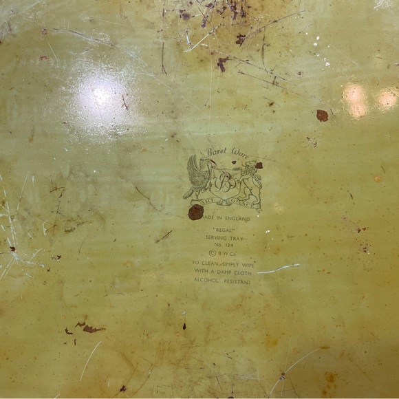 Vintage Baret Ware Metal Serving Tray #124 Regal Windsor Castle Made In England - Picture 9 of 12